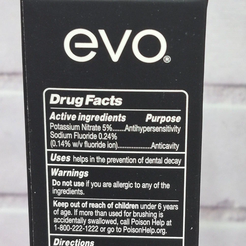 Evo Sensitive Anti-Cavity Fluoride Toothpaste Sweet Mint 3.5oz Lot of 3 Exp 2028